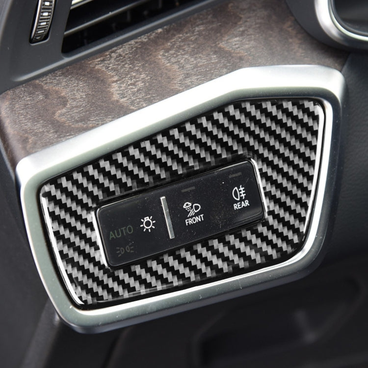 Carbon Fibre Decorative Headlight Switch Sticker for Audi A6L / A7 (2019+) - Left Hand Drive