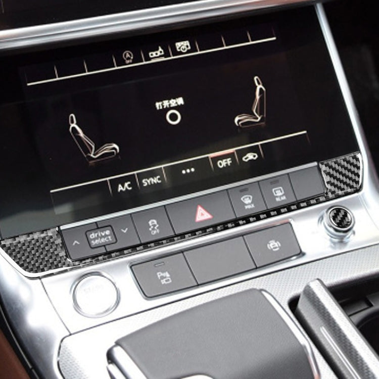 Audi A6L/A7 2019+ Carbon Fibre Warning Panel Button Decorative Stickers – Stylish Custom Fit for Left and Right Drive