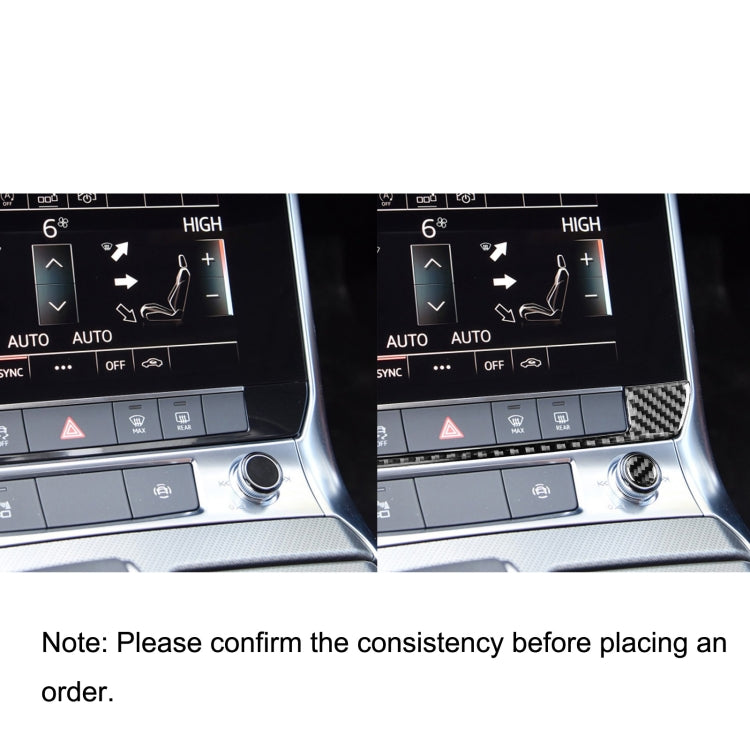 Audi A6L/A7 2019+ Carbon Fibre Warning Panel Button Decorative Stickers – Stylish Custom Fit for Left and Right Drive