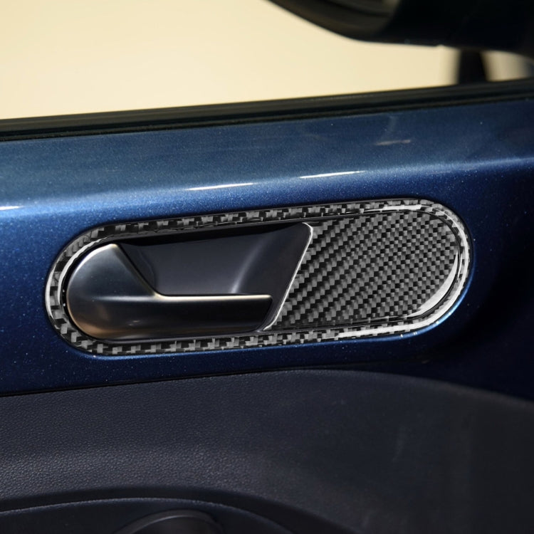 Stylish Carbon Fibre Interior Handle Accent Sticker for Volkswagen Beetle 2012-2019, Right-Hand Drive