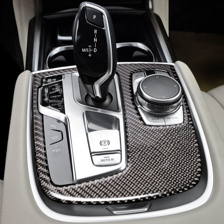 Carbon Fibre Shift Panel Cover Sticker for BMW G11/G12 (2016+) - Left-Hand Drive