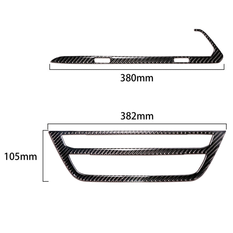 Carbon Fibre 2-in-1 Air Conditioning & CD Control Panel Decorative Sticker for BMW G01 X3 (2018-2020) / G02 X4 (2019-2020), Left Drive