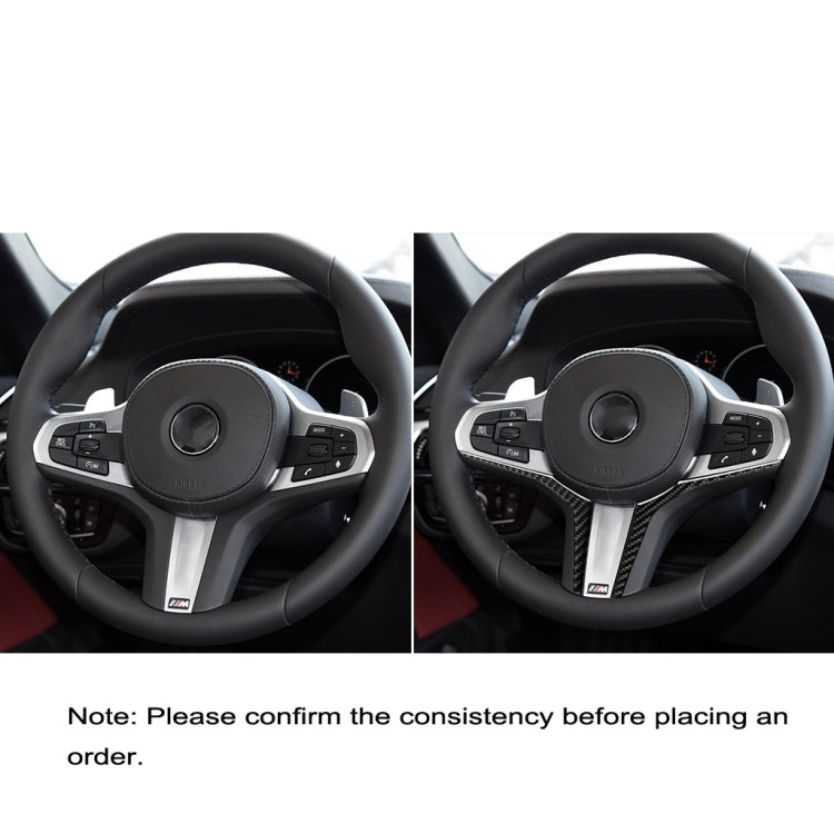 Carbon Fibre Steering Wheel Trim Sticker for BMW G01 X3 & G02 X4 (2018-2020) - Unique 2-in-1 Design for Left & Right Drive