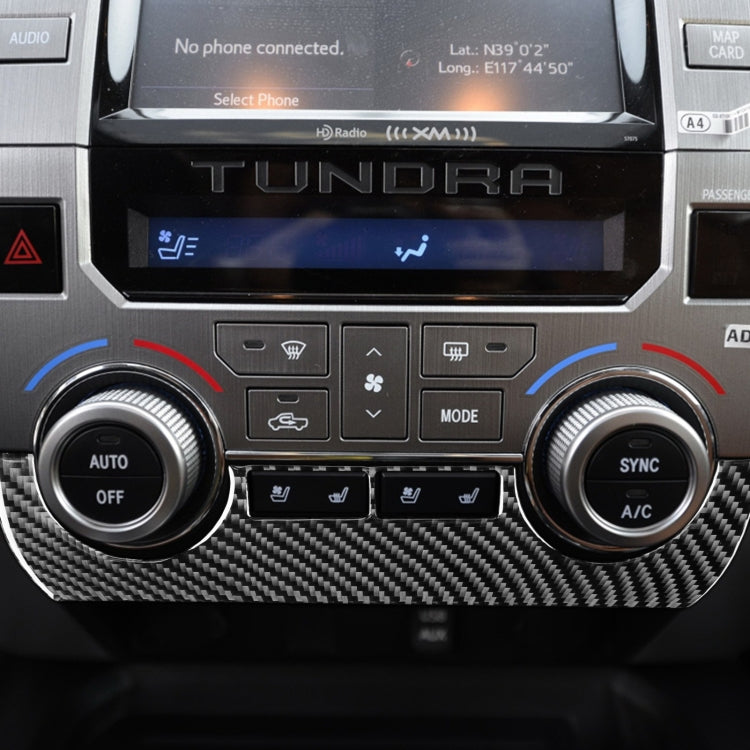 Carbon Fibre Trim Stickers for Toyota Tundra 2014-2018 Climate Control Panel - Set of 2