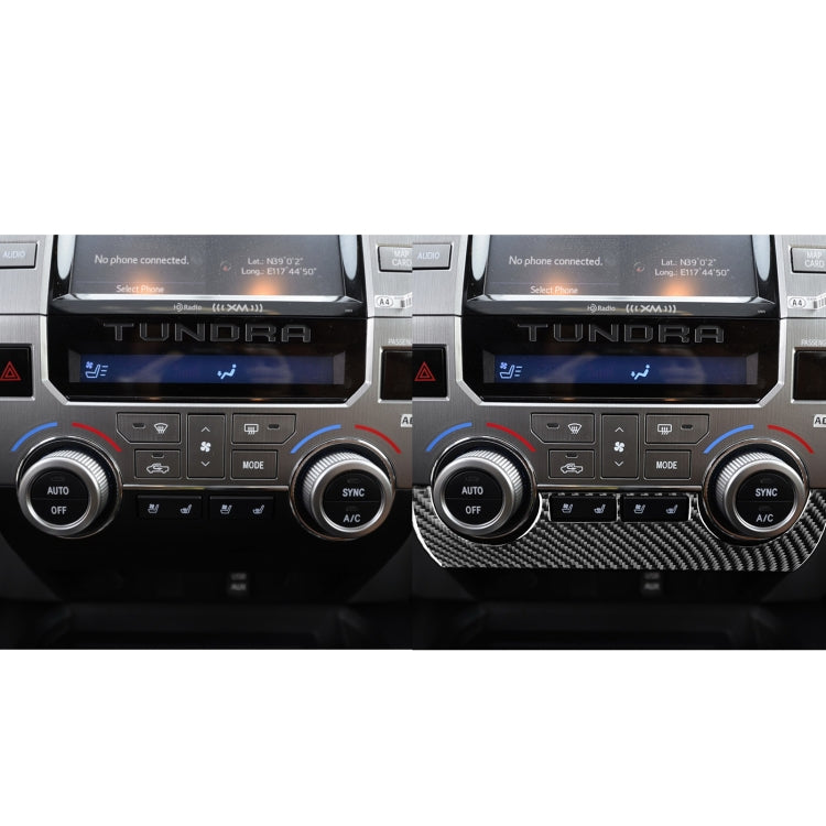 Carbon Fibre Trim Stickers for Toyota Tundra 2014-2018 Climate Control Panel - Set of 2