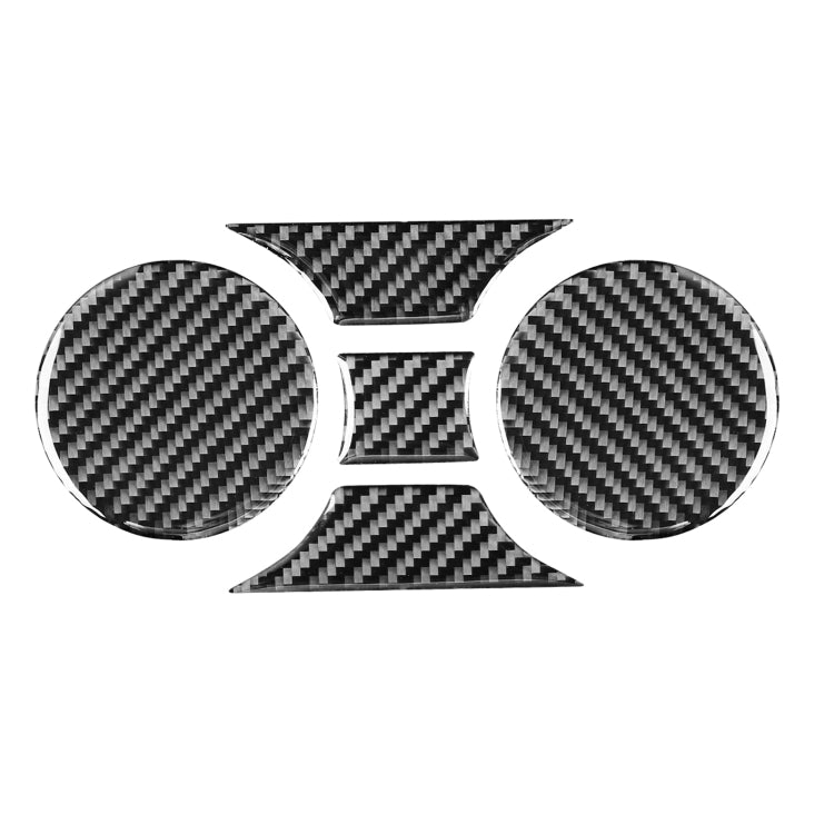 5-Piece Carbon Fibre Decorative Stickers for Toyota Tundra Cup Holder - Stylish Interior Upgrade (2014-2018)