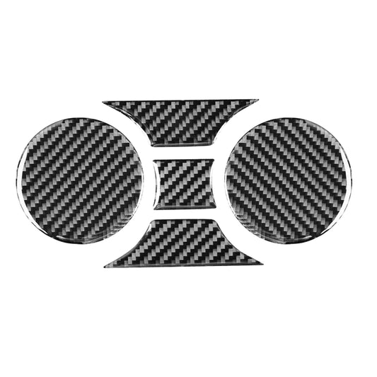 5-Piece Carbon Fibre Decorative Stickers for Toyota Tundra Cup Holder - Stylish Interior Upgrade (2014-2018)