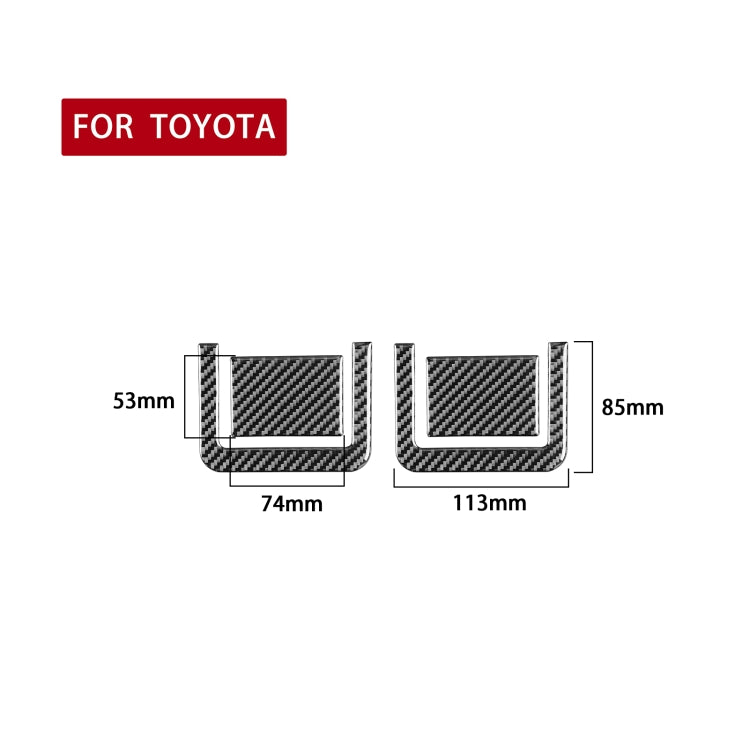 4-Piece Carbon Fibre Rear Seat Adjustment Panel Stickers for Toyota Tundra (2014-2018) - Universal Fit
