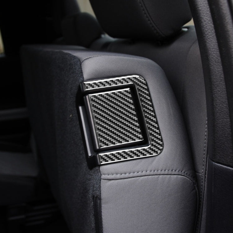 4-Piece Carbon Fibre Rear Seat Adjustment Panel Stickers for Toyota Tundra (2014-2018) - Universal Fit