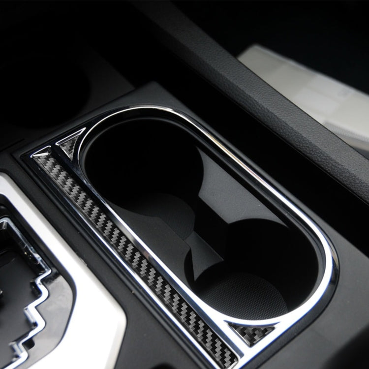 3-Piece Carbon Fibre Decorative Cup Holder Stickers for Toyota Tundra (2014-2018) - Stylish Central Control Enhancement
