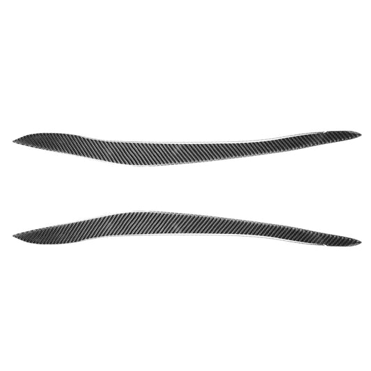 2 PCS / Set Carbon Fiber Car Lamp Eyebrow Decorative Sticker for BMW X5/E70 2010-2012, Drop Glue Version