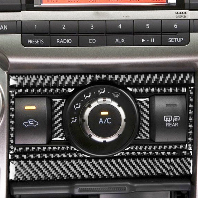12-Piece Carbon Fibre Decorative Stickers for Toyota 4Runner Air Conditioning Switch Panel (2010-2020)