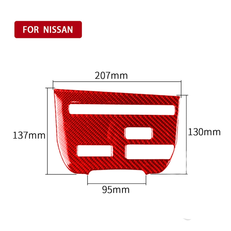 Carbon Fibre Decorative Sticker for Nissan GTR R35 CD Player Console (2008-2016) - Left-Hand Drive