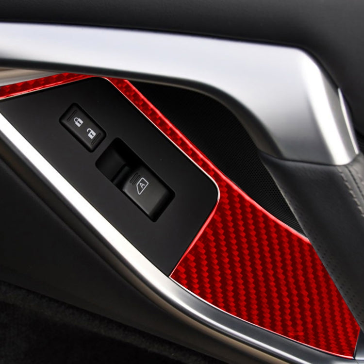 Carbon Fibre Decorative Window Lift Defogger Sticker for Nissan GTR R35 (2008-2016) - Universal Fit for Left and Right Drive