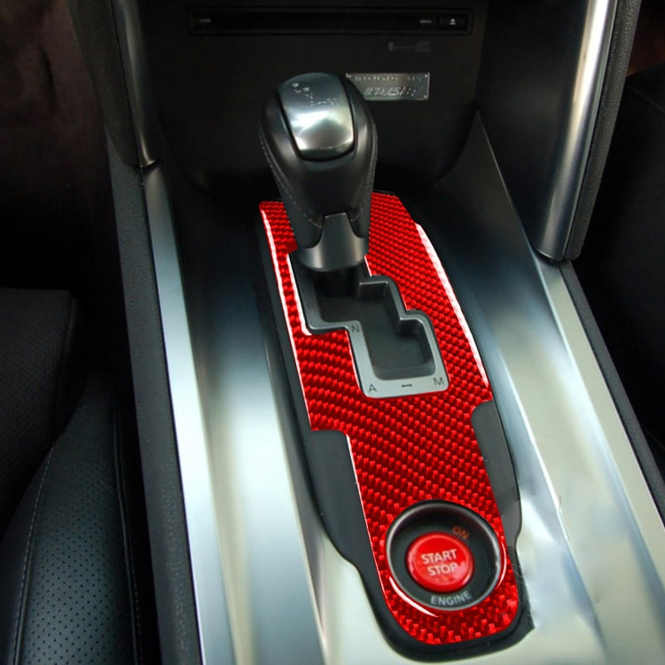 Carbon Fibre Gear Shift Panel Decal for Nissan GTR R35 (2008-2016) - Universal Fit for Left and Right Drive