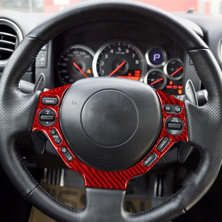 Carbon Fibre Decorative Stickers for Nissan GTR R35 Steering Wheel Buttons (2008-2016) - Universal Fit for Left and Right Drive