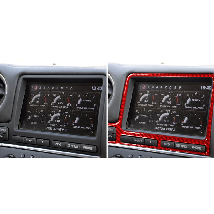 Sleek Carbon Fibre Decorative Frame for Nissan GTR R35 Navigation Display (2008-2016)