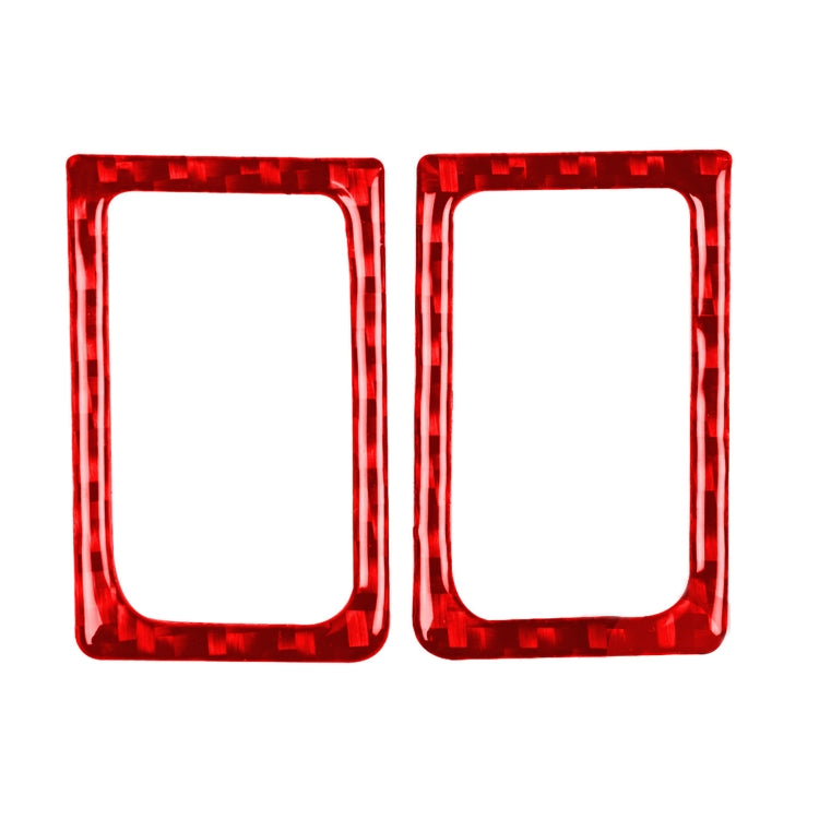 2-Piece Carbon Fibre Car Door Lock Trim Stickers for Nissan GTR R35 (2008-2020) - Universal Fit for Left and Right Driving