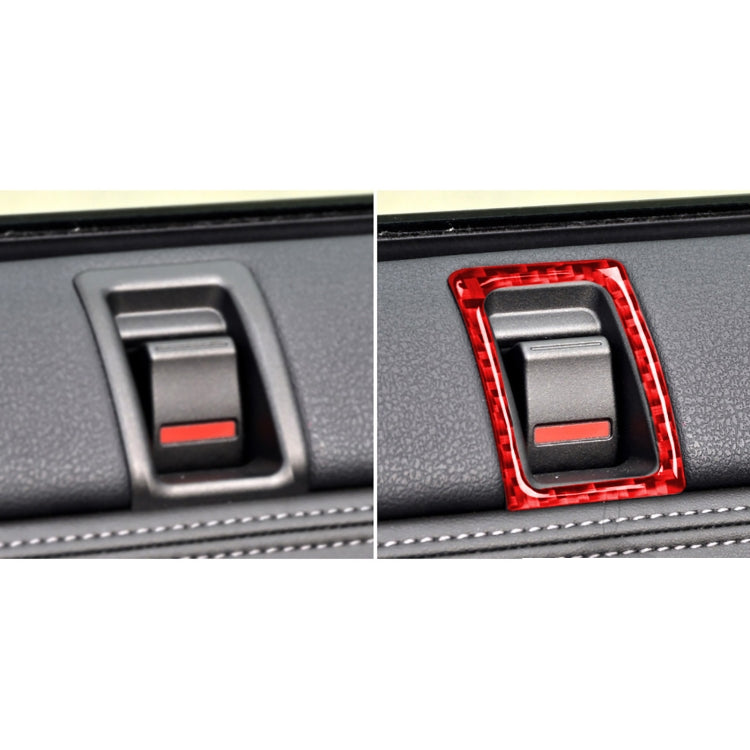 2-Piece Carbon Fibre Car Door Lock Trim Stickers for Nissan GTR R35 (2008-2020) - Universal Fit for Left and Right Driving