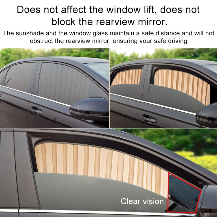 2 PCS Car Auto Sunshade Curtains Windshield Cover for the Rear Seat