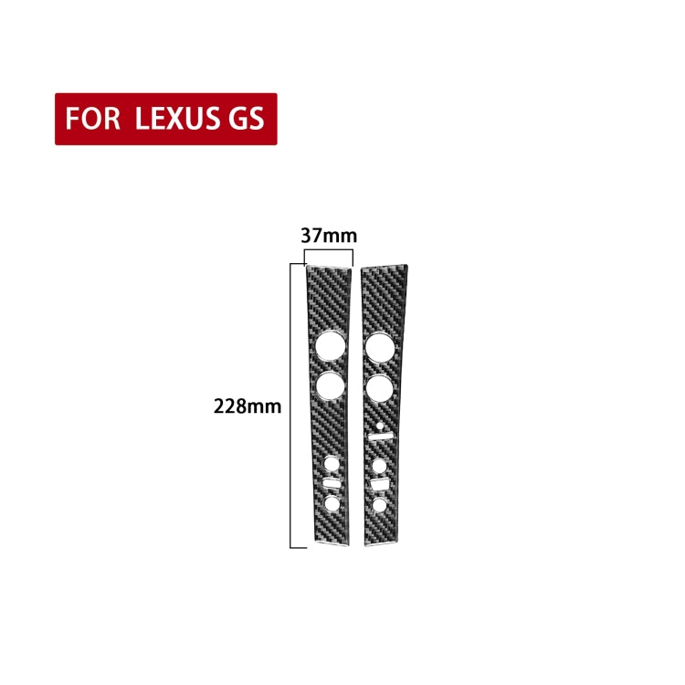 Carbon Fibre Interior Stickers for Lexus GS (2006-2011) - 2-Piece Central Control Panel Enhancement, Fits Left & Right Drive