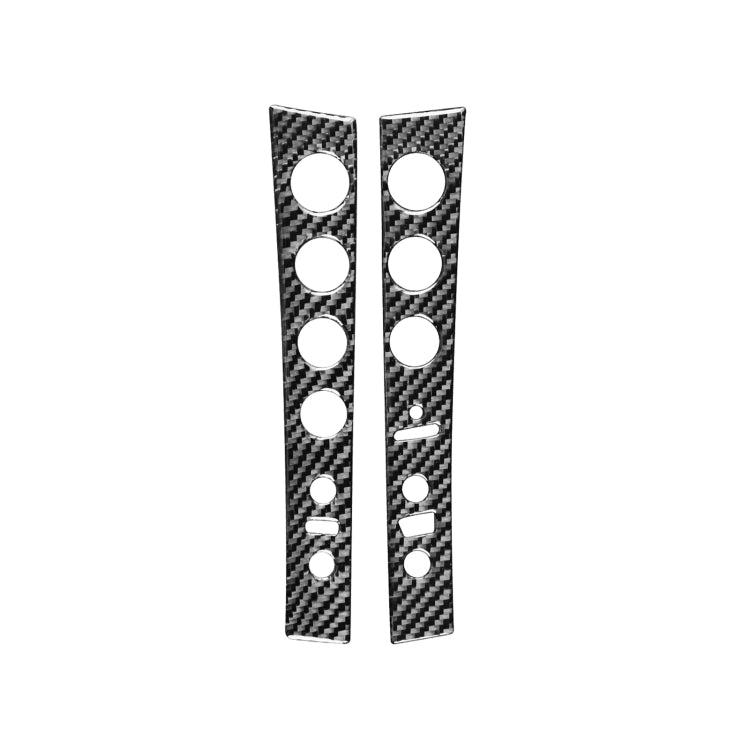 2-Piece Carbon Fibre Interior Trim Sticker Set for Lexus GS 2006-2011 Central Control Panel - Universal Fit for Left & Right Drive