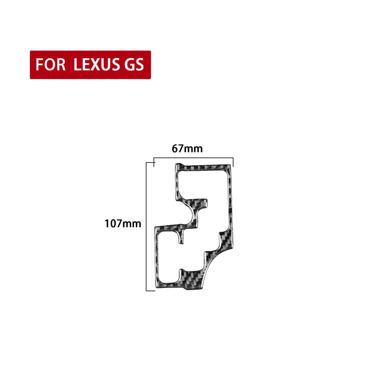 Lexus GS 2006-2011 Carbon Fibre Gear Panel Trim – Stylish A Version Decorative Sticker for Left Drive