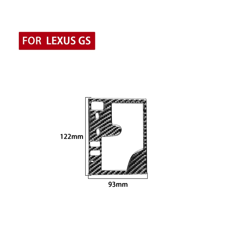 Carbon Fibre Decorative Gear Panel Frame Sticker for Lexus GS (2006-2011) - Left Drive