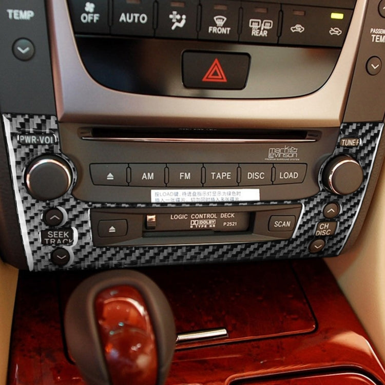 Sleek Carbon Fibre CD Panel B Design Sticker for Lexus GS (2006-2011) - Left & Right Drive Compatibility