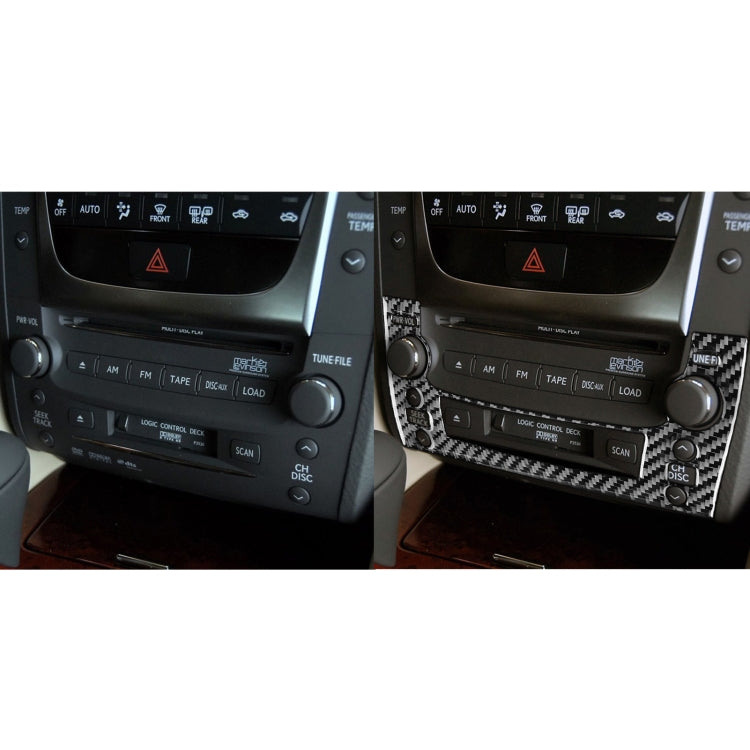 Sleek Carbon Fibre CD Panel B Design Sticker for Lexus GS (2006-2011) - Left & Right Drive Compatibility