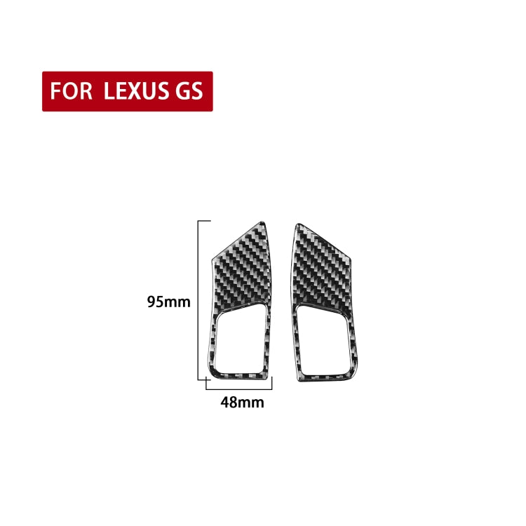 Set of 2 Carbon Fibre Decorative Stickers for Lexus GS Steering Wheel Buttons (2006-2011) - Universal Fit for Left and Right Drive