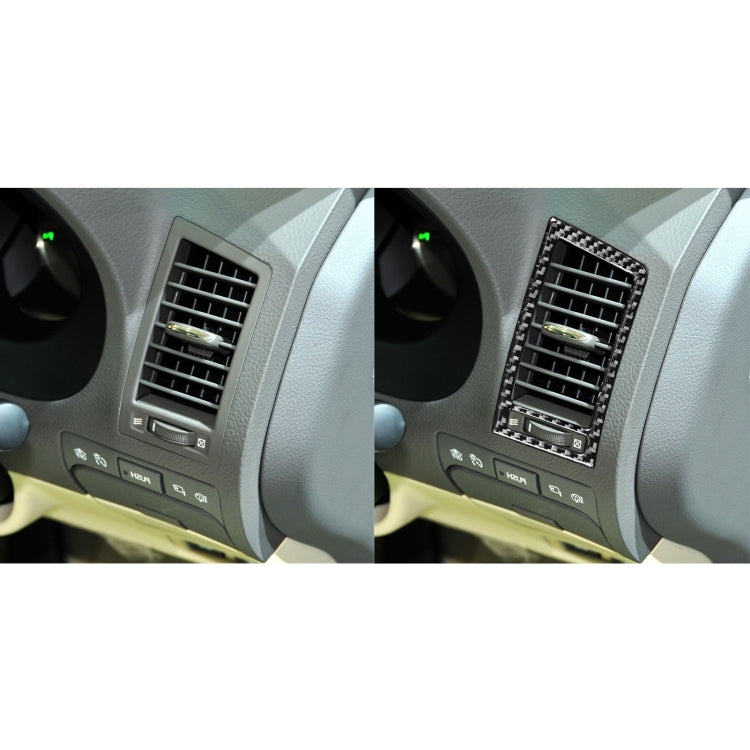 Set of 2 Carbon Fibre Decorative Stickers for Lexus GS Air Outlets (2006-2011) - Right Drive