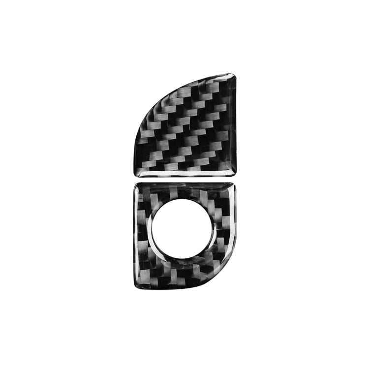 Set of 2 Carbon Fibre Car Storage Box Switch Decorative Stickers for Lexus GS 2006-2011 (Left-Hand Drive)
