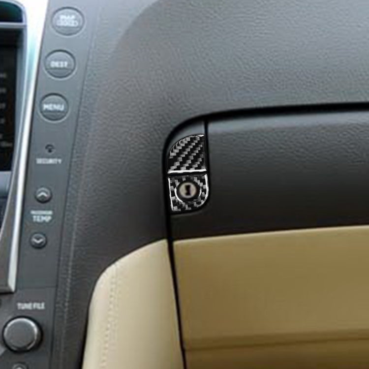 Set of 2 Carbon Fibre Car Storage Box Switch Decorative Stickers for Lexus GS 2006-2011 (Left-Hand Drive)