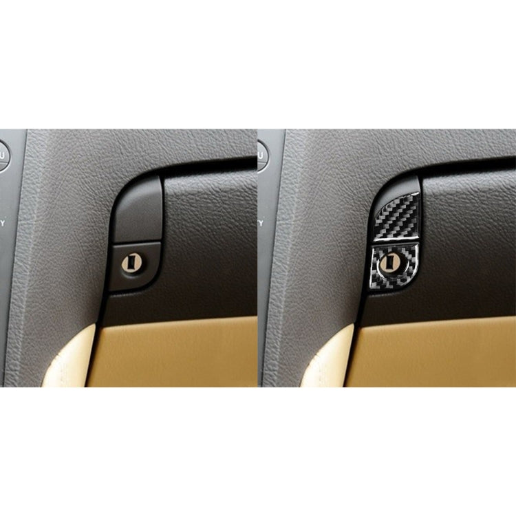 Set of 2 Carbon Fibre Car Storage Box Switch Decorative Stickers for Lexus GS 2006-2011 (Left-Hand Drive)