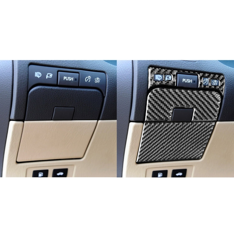 3-Piece Carbon Fibre Decorative Sticker Set for Lexus GS Boot Switch Panel (2006-2011) - Fits Both Left and Right-Hand Drive