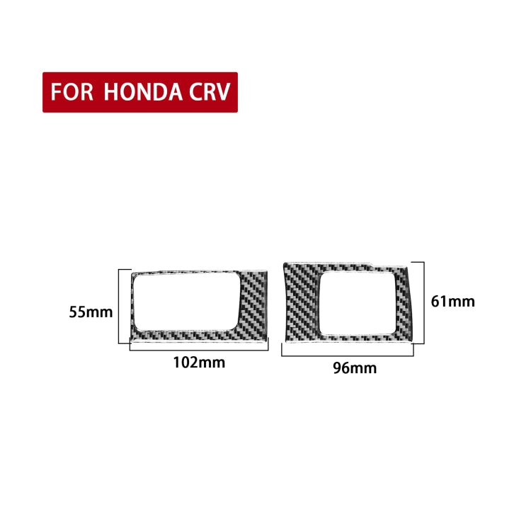 Carbon Fibre Decorative Sticker Set for Honda CRV 2007-2011 - 2 Piece Central Control Panel Trim