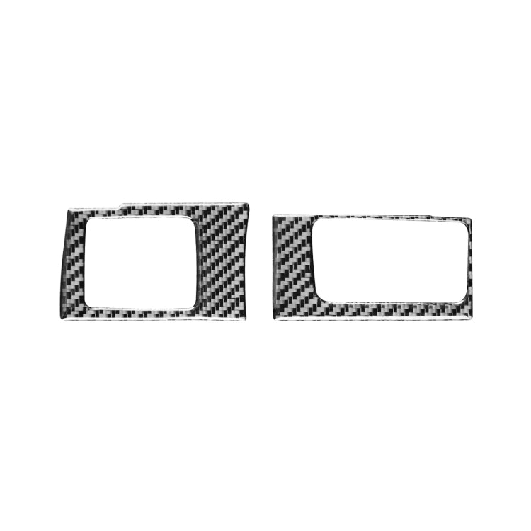 2-Piece Carbon Fibre Central Control Card Box Decorative Stickers for Honda CR-V (2007-2011) - Right-Hand Drive