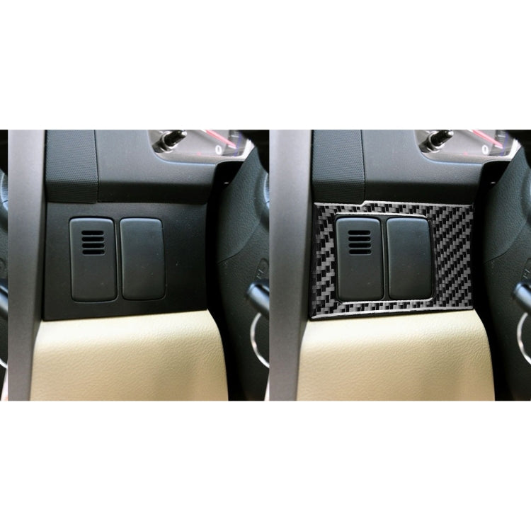 2-Piece Carbon Fibre Central Control Card Box Decorative Stickers for Honda CR-V (2007-2011) - Right-Hand Drive