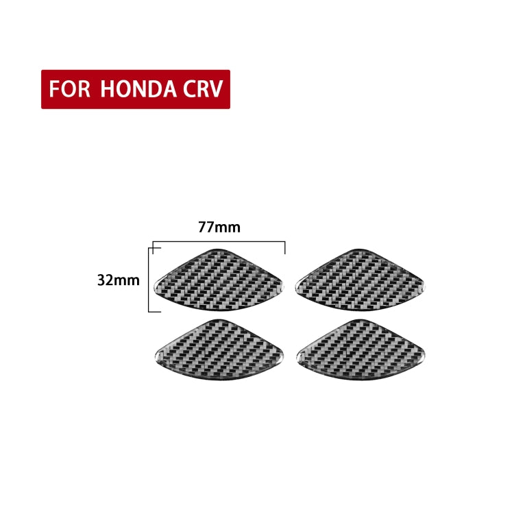 Carbon Fibre Decorative Stickers for Honda CRV Door Bowls (2007-2011) - Set of 4