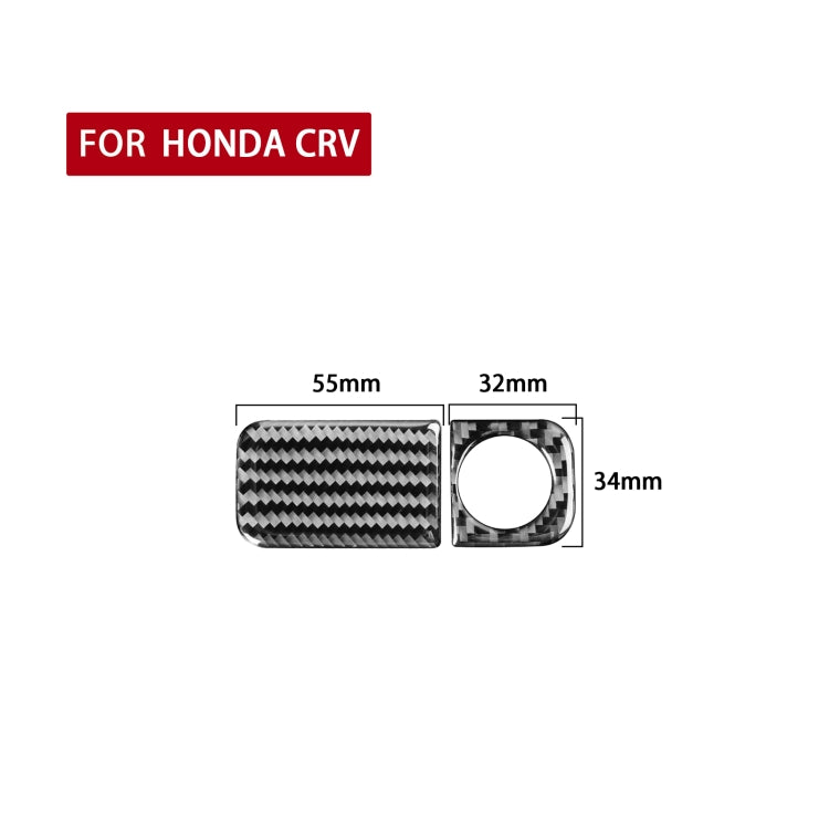 Carbon Fibre Decorative Sticker Set for Honda CR-V Glove Box (2007-2011) - Right Drive - 2 Pieces