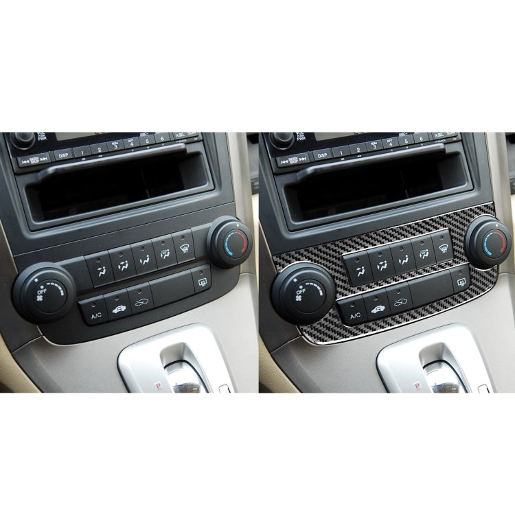 2-Piece Carbon Fibre Decorative Volume Switch Frame for Honda CR-V (2007-2011) - Stylish Enhancement for Left and Right Drive Models