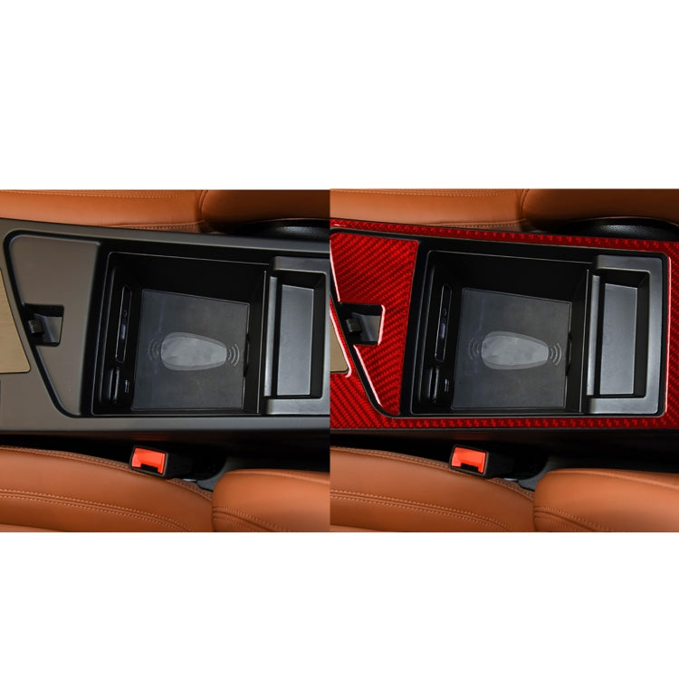 Set of 2 Carbon Fibre Decorative Stickers for Alfa Romeo Giulia Armrest Box (2017-2019) - Left Drive