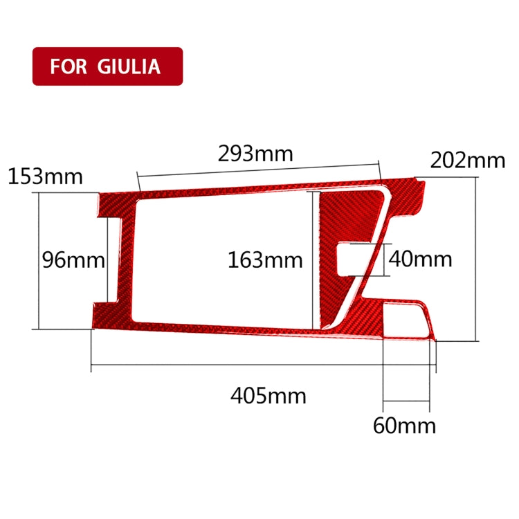 Carbon Fibre Armrest Box Frame Stickers for Alfa Romeo Giulia 2017-2019 (2 Pack) - Stylish Right Drive Accessory