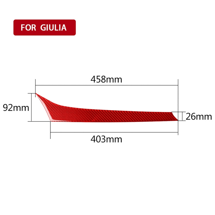 Sleek Carbon Fibre Dashboard Trim Sticker for Alfa Romeo Giulia 2017-2019, Left Hand Drive