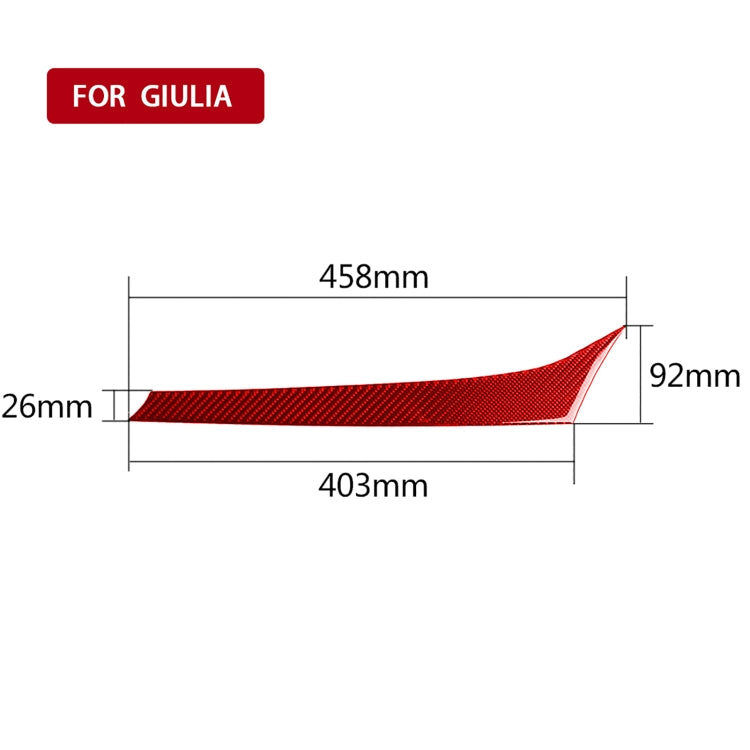 Sleek Carbon Fibre Dashboard Trim Sticker for Alfa Romeo Giulia (2017-2019) - Right-Hand Drive
