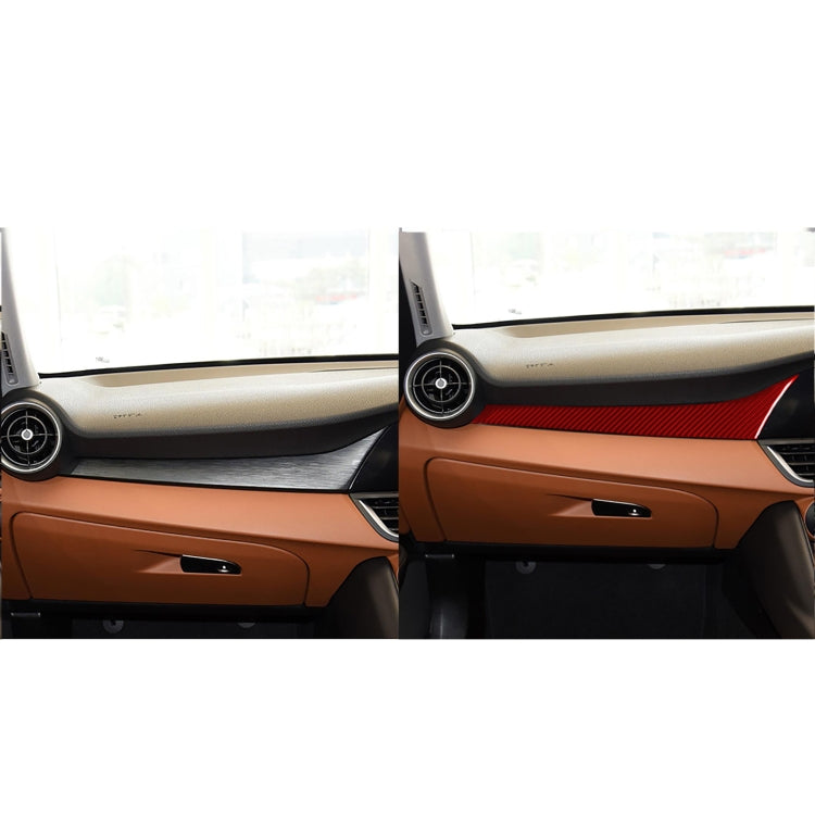 Sleek Carbon Fibre Dashboard Trim Sticker for Alfa Romeo Giulia (2017-2019) - Right-Hand Drive