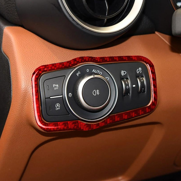 Sleek Carbon Fibre Headlight Control Panel Sticker for Alfa Romeo Giulia 2017-2019, Left-Hand Drive
