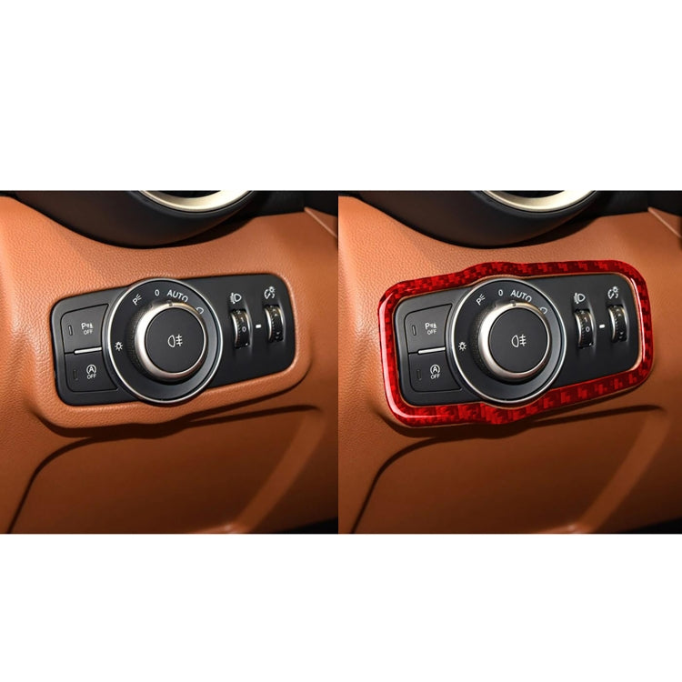 Sleek Carbon Fibre Headlight Control Panel Sticker for Alfa Romeo Giulia 2017-2019, Left-Hand Drive