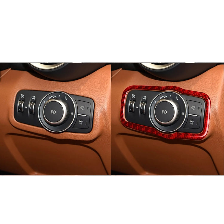 Carbon Fibre Decorative Sticker for Alfa Romeo Giulia 2017-2019 Headlight Switch Panel (Right Drive)